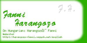 fanni harangozo business card